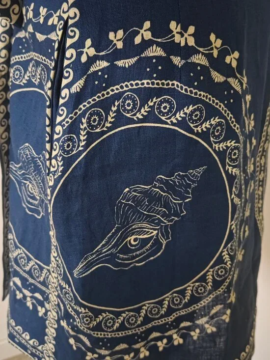 Alemais Oceane belted printed linen mini shirt dress - Picture 9 of 12